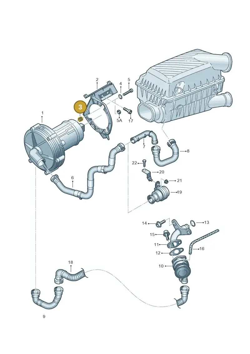 021131085B — Volkswagen Golf (1998-2000) diagram 194131090, position 3