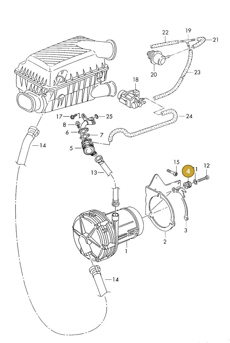 021131085B — Volkswagen Eurovan (1998-2003) diagram 220131110, position 4