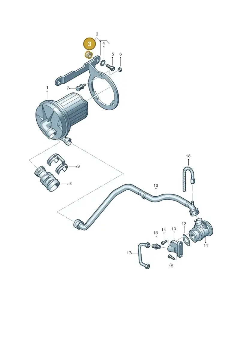 021131085B — Volkswagen Transp. caravelle (2011-2015) diagram 410131200, position 3