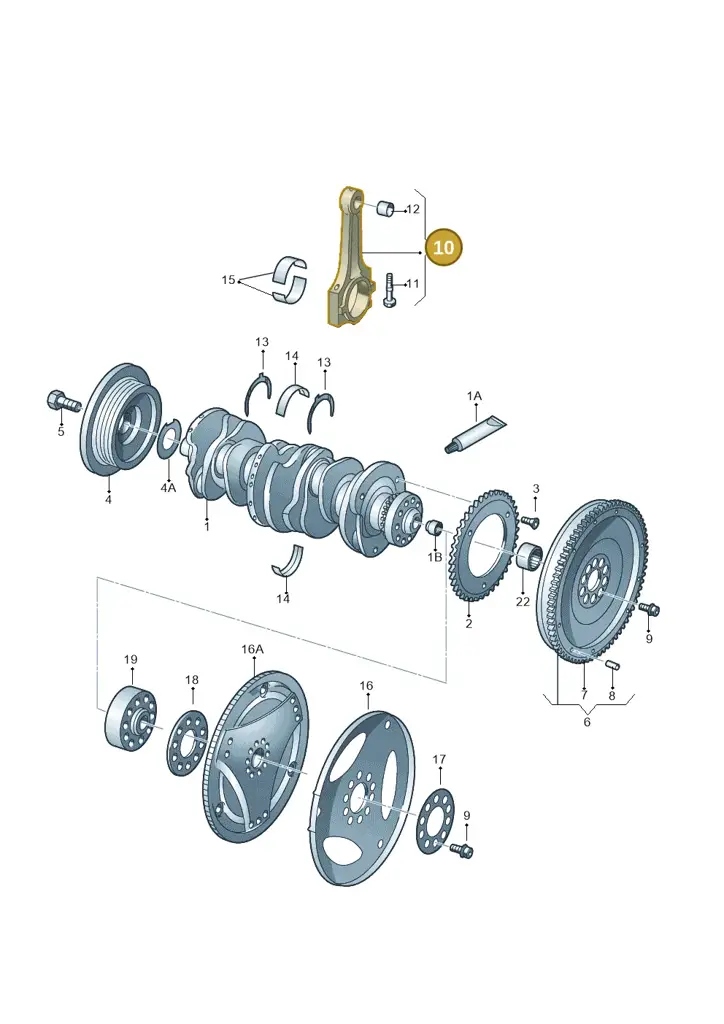 021198401B — Volkswagen Golf "BR.","USA"03>07 (2002-2007) diagram 121105250, position 10