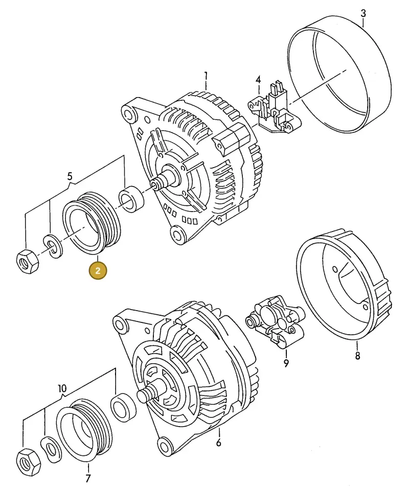 021903119D — Volkswagen Passat (1991-1993) diagram 084161150, position 2