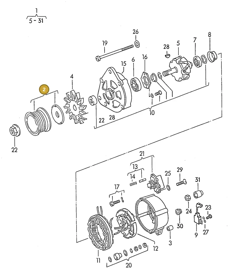 021903119D — Volkswagen Eurovan (1991-1994) diagram 117903100, position 2