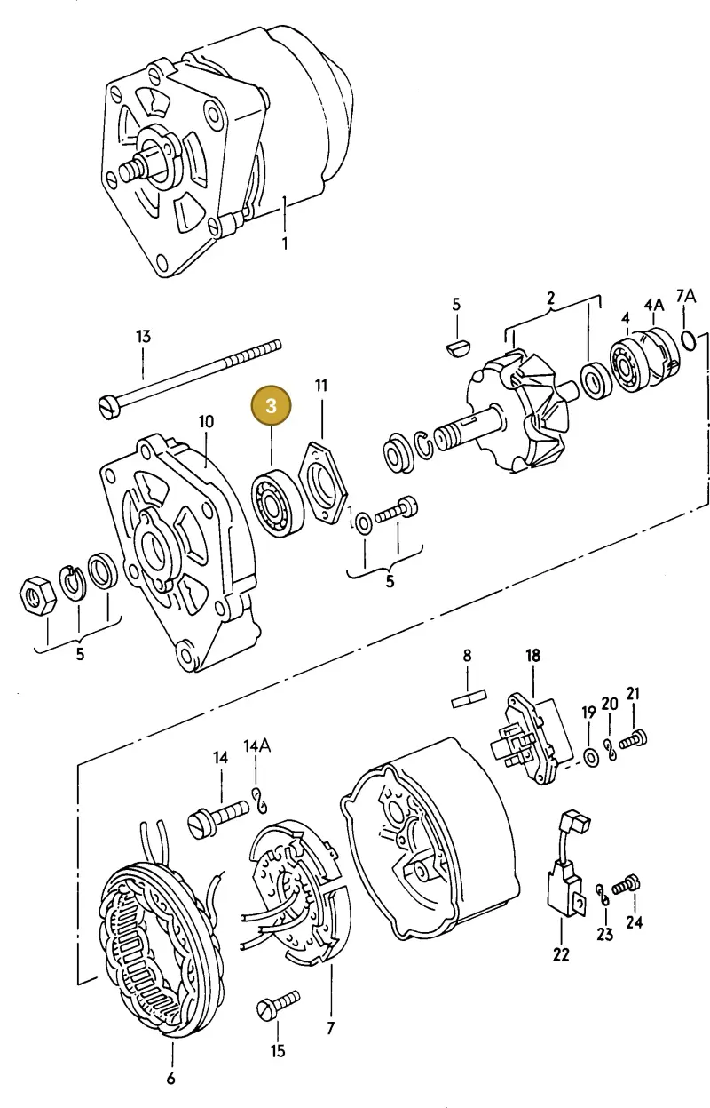 021903221D — Volkswagen LT, LT 4x4 (28-55) (1989-1995) diagram 006110000, position 3