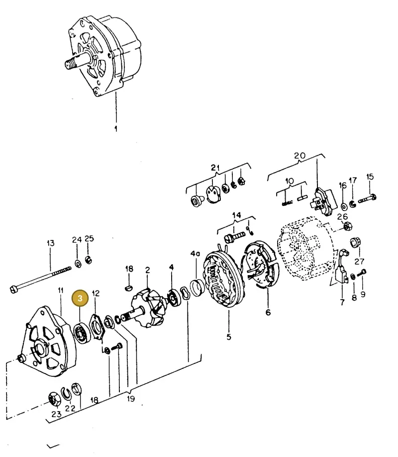 021903221D — Volkswagen GOLF,JETTA (MEX) (1987-1992) diagram 108148000, position 3