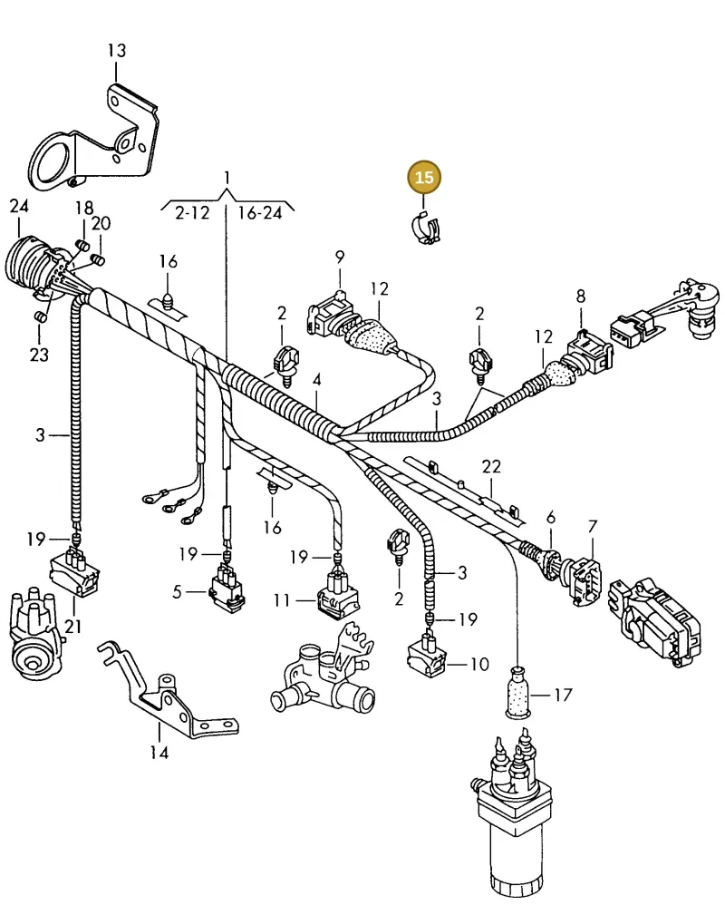 021971848A — Volkswagen POLO (1994-1999) diagram 158971020, position 15
