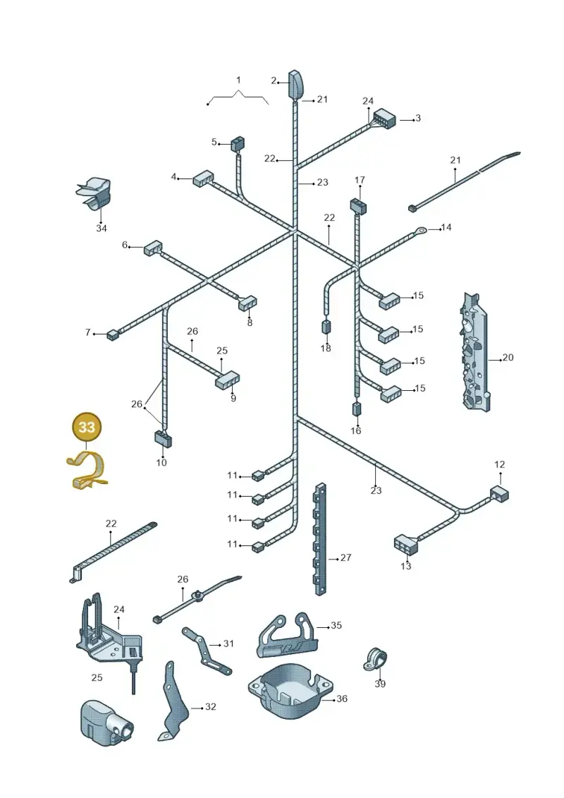 021971848A — Volkswagen Polo (2009-2012) diagram 481971100, position 33