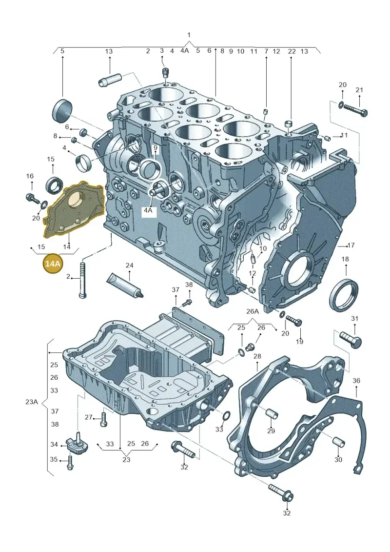 022103151D — Volkswagen Sharan (2008-2010) diagram 195103250, position 14A