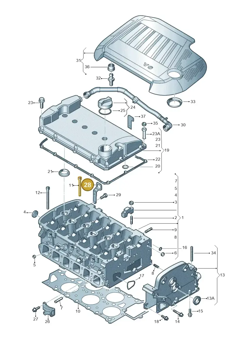 022103392 — Volkswagen Sharan (2008-2010) diagram 244103600, position 28