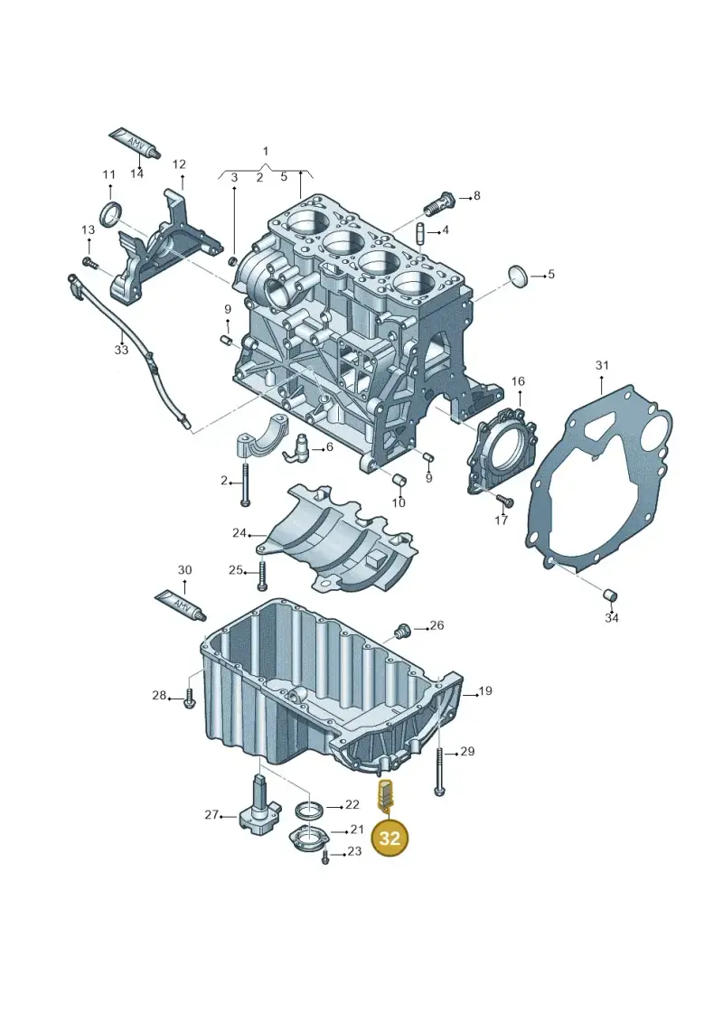 022103534A — Volkswagen Amarok twin cab (2022-) diagram 683103200, position 32