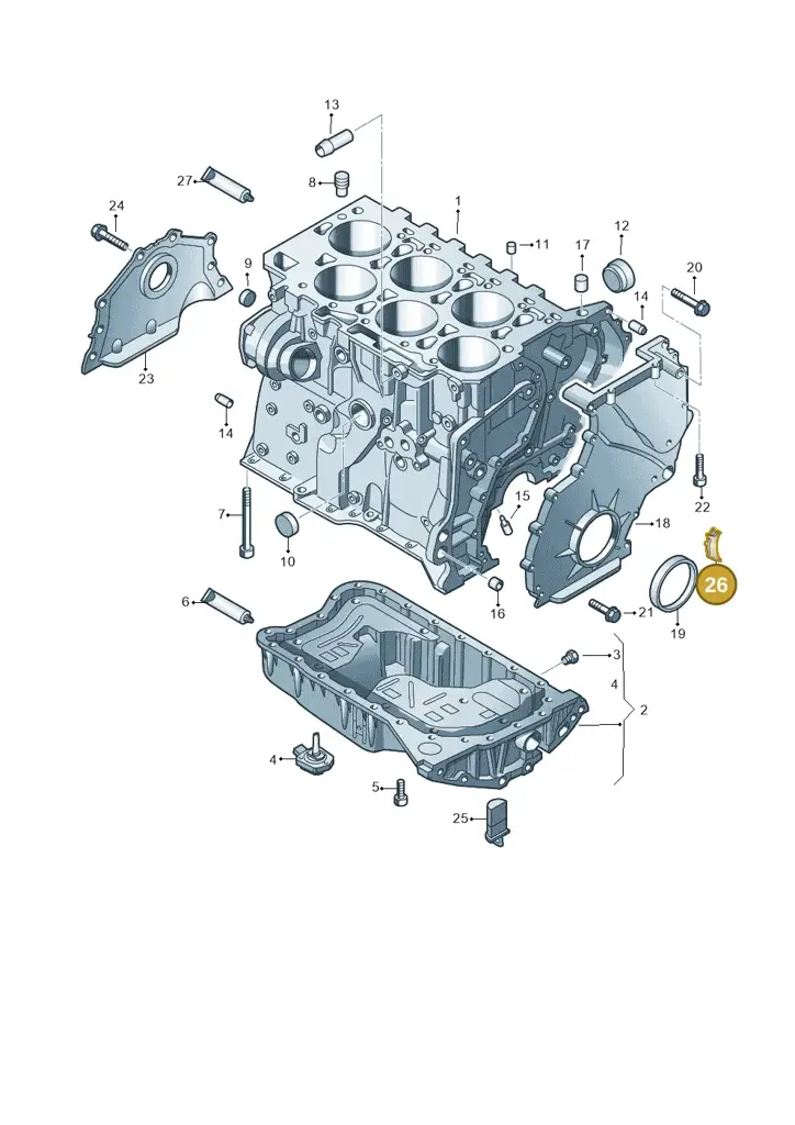 022103534G — Volkswagen Touareg BlueMotion (2014-2018) diagram 787103100, position 26