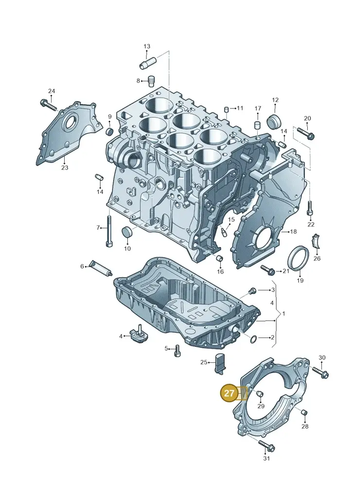 022103551A — Volkswagen Phaeton 4motion (2010-2016) diagram 460103300, position 27