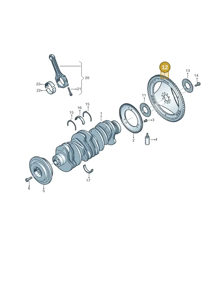 022105323F — Volkswagen Touareg BlueMotion (2014-2018) diagram 693105100, position 12