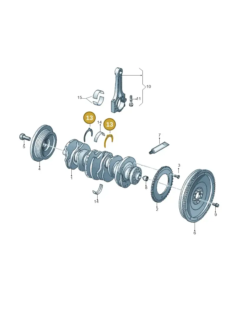 022105635 — Volkswagen Passat saloon (2010-2015) diagram 702105400, position 13