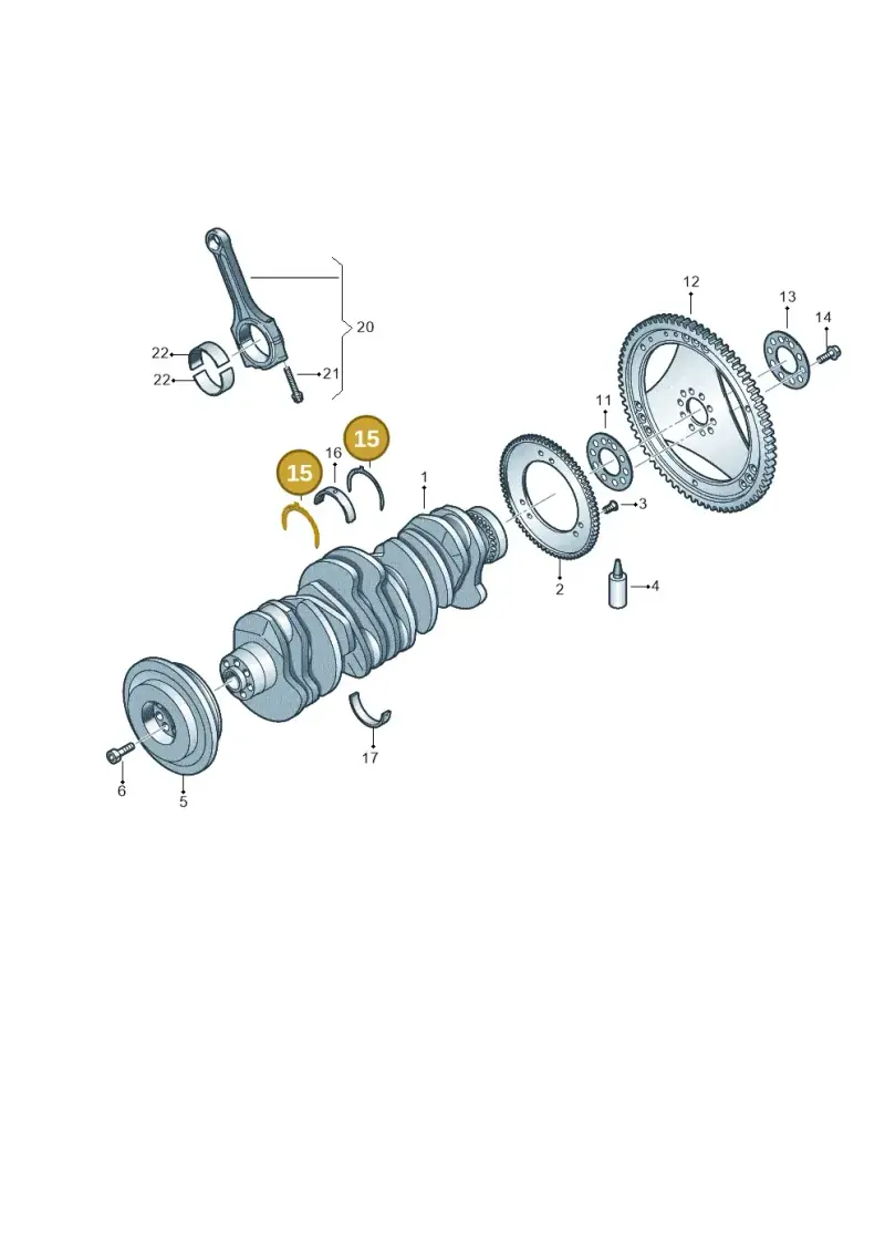 022105635 — Volkswagen Touareg BlueMotion (2014-2018) diagram 693105100, position 15