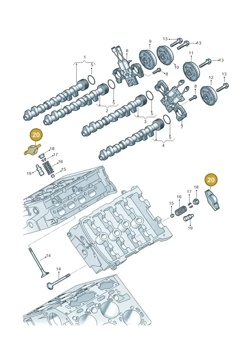 022109417C — Volkswagen Passat/4Motion/W8 (2000-2002) diagram 226109470, position 20