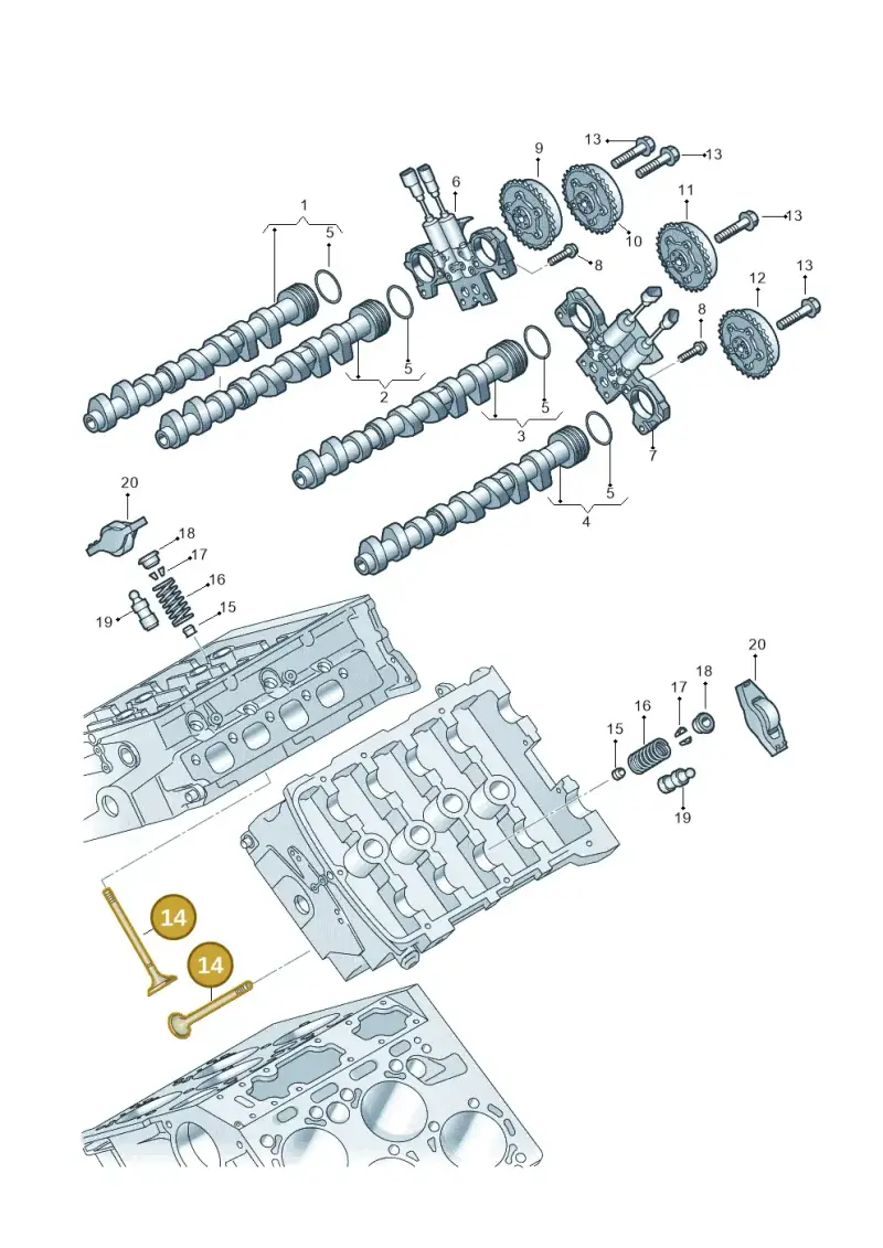 022109611B — Volkswagen PASSAT/4MOTION/W8 (2002-2005) diagram 226109470, position 14