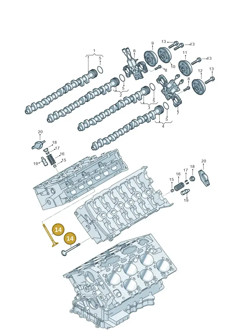 022109611B — Volkswagen Phaeton 4motion (2008-2010) diagram 258109400, position 14