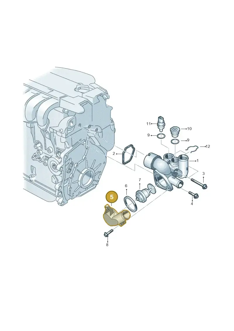 022121121E — Volkswagen EOS 2.0 (2008-2010) diagram 410121190, position 5