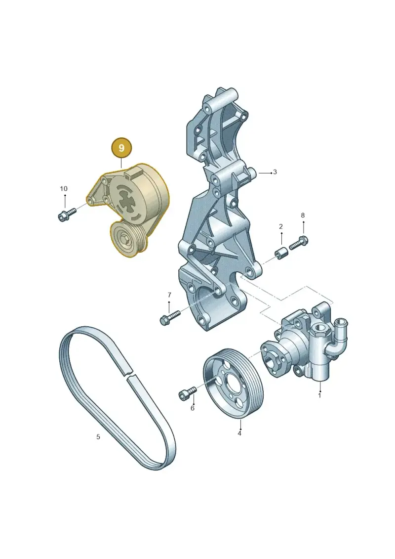 022145299D — Volkswagen TRANSPORTER (2003-2005) diagram 410145400, position 9