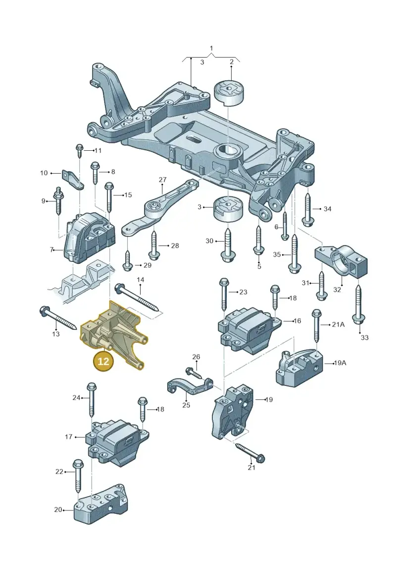 022199354S — Volkswagen Passat CC (2008-2012) diagram 460199200, position 12