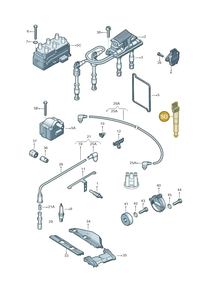 022905100K — Volkswagen SHARAN/4MOTION (2002-2005) diagram 162905100, position 5D