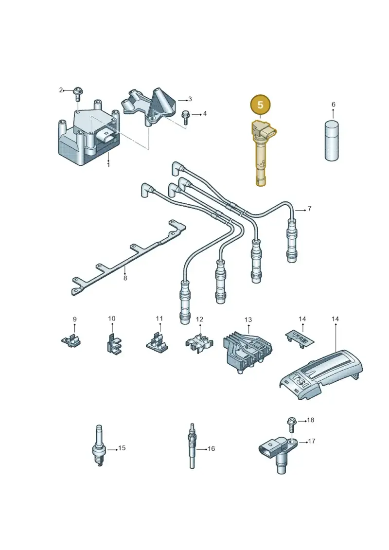 022905715A — Volkswagen Passat estate (2008-2011) diagram 694905000, position 5