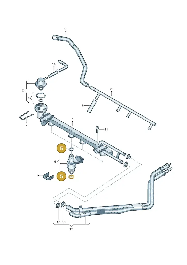 022906149A — Volkswagen Transp. caravelle (2011-2015) diagram 410133400, position 5