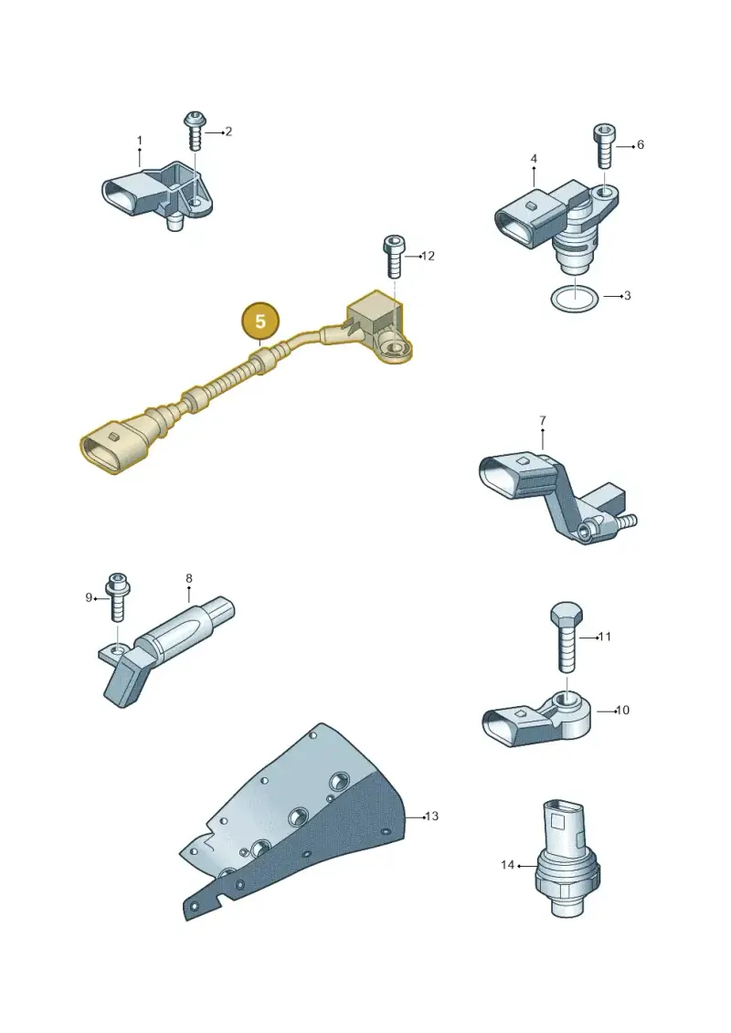022957147 — Volkswagen Passat CC (2011-2016) diagram 693906000, position 5
