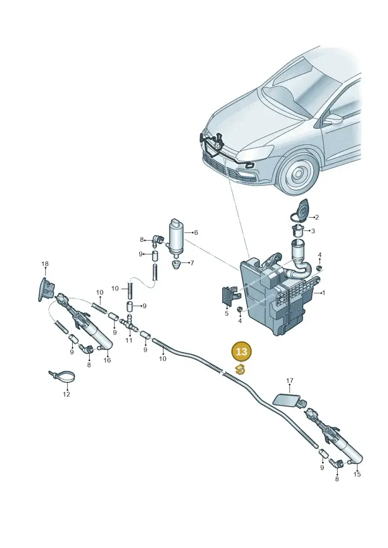 022971842 — Volkswagen Polo 1.4 BlueMotion (2014-2017) diagram 773955300, position 13