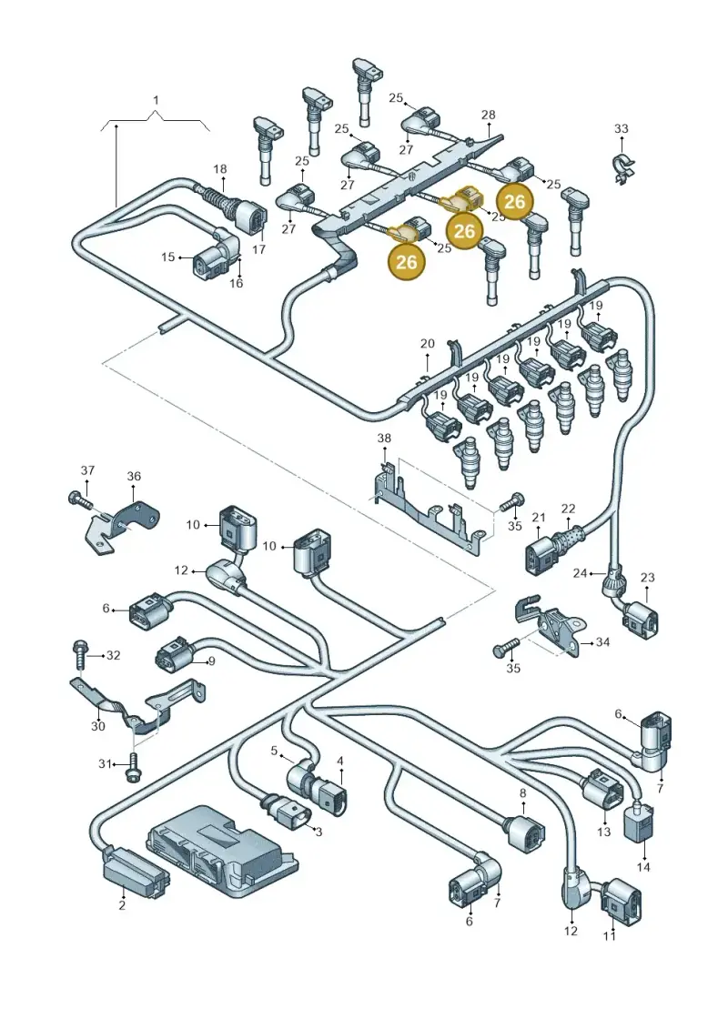 022971921 — Volkswagen Passat CC (2011-2016) diagram 278971300, position 26