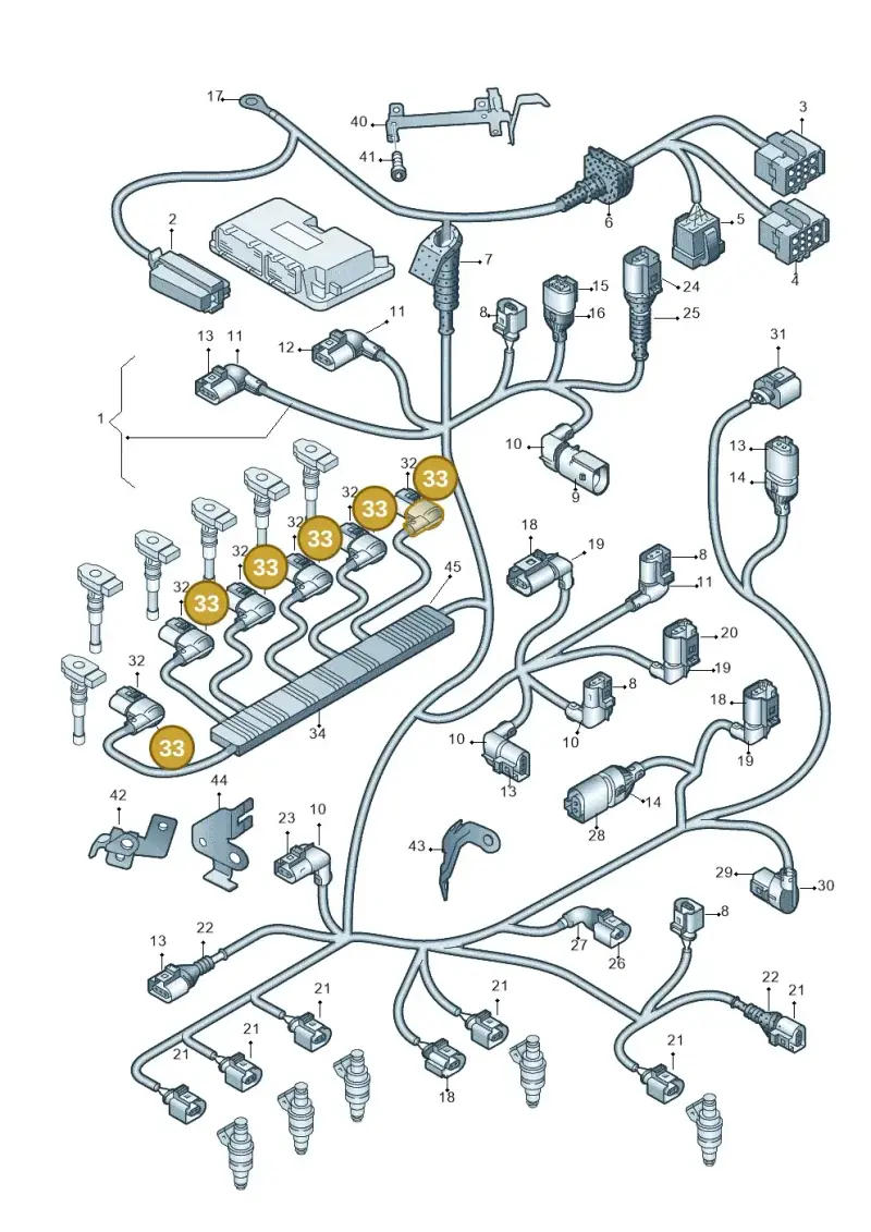 022971921 — Audi Q7 qu. 3.0 TDI (2009-2015) diagram 493971300, position 33