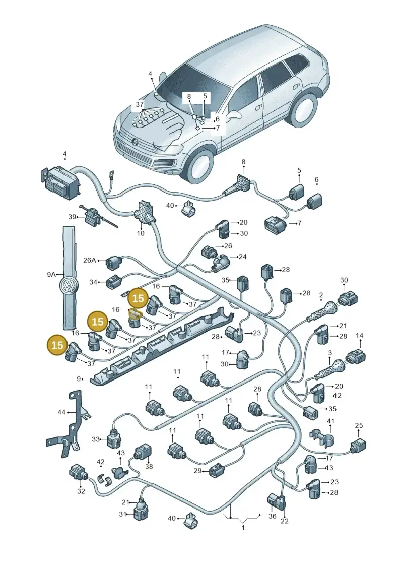 022971921 — Volkswagen Touareg (2014-2018) diagram 693971060, position 15