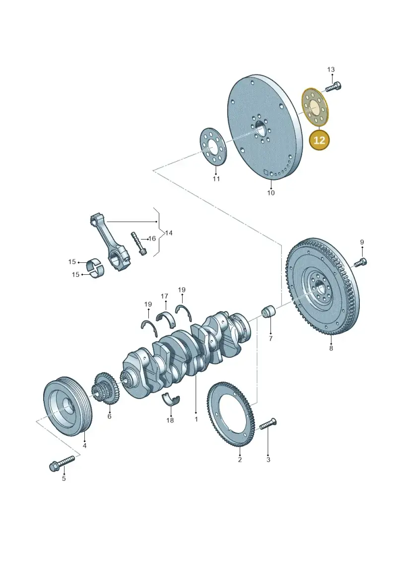 023105301 — Volkswagen Beetle (2016-2019) diagram 691105050, position 12