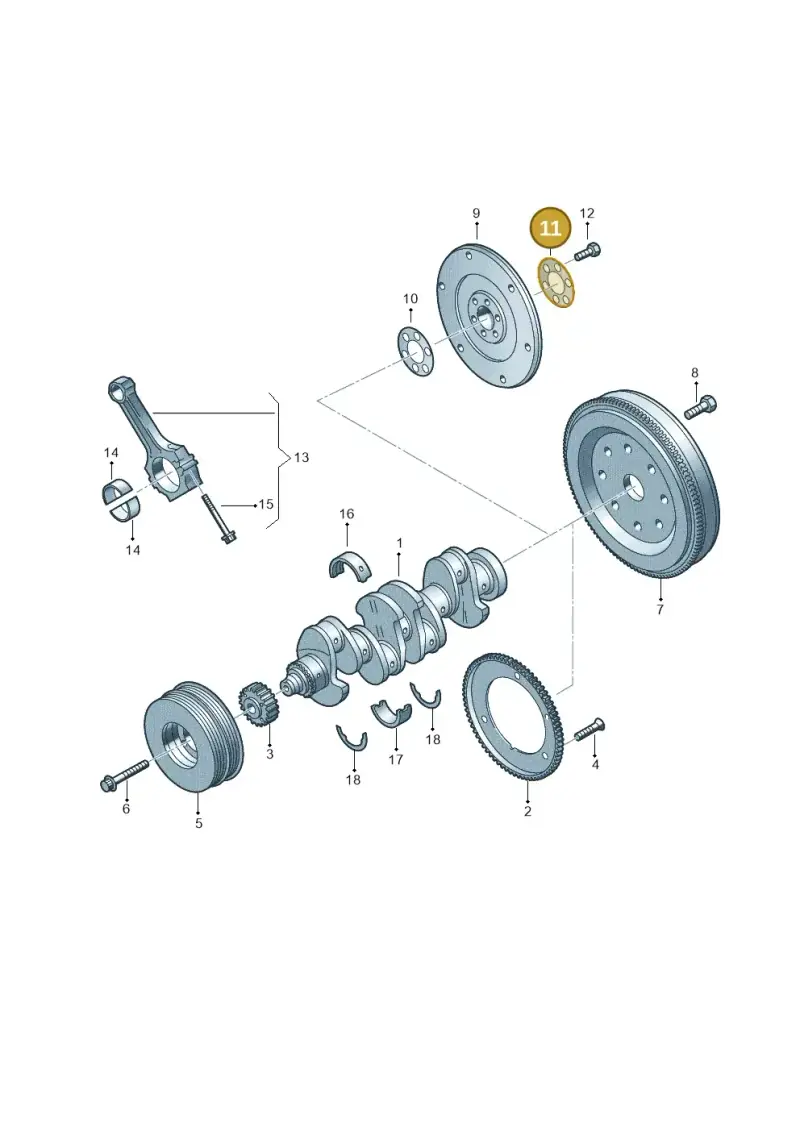 023105301 — Volkswagen Golf 1.4 BlueMotion (2014-2017) diagram 781105200, position 11