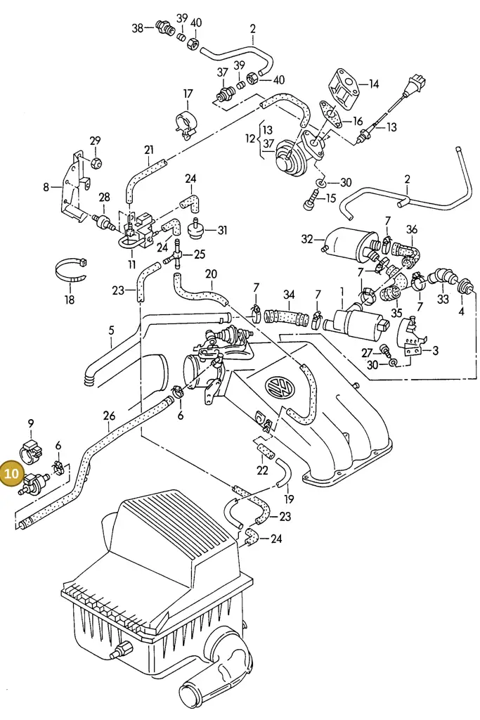 023906283 — Volkswagen Passat (1994-1997) diagram 146133030, position 10