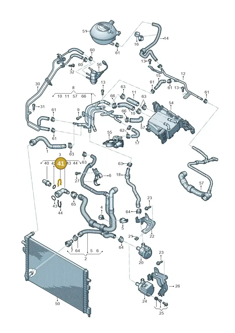 025121142 — Volkswagen Beetle (2016-2019) diagram 868121500, position 41