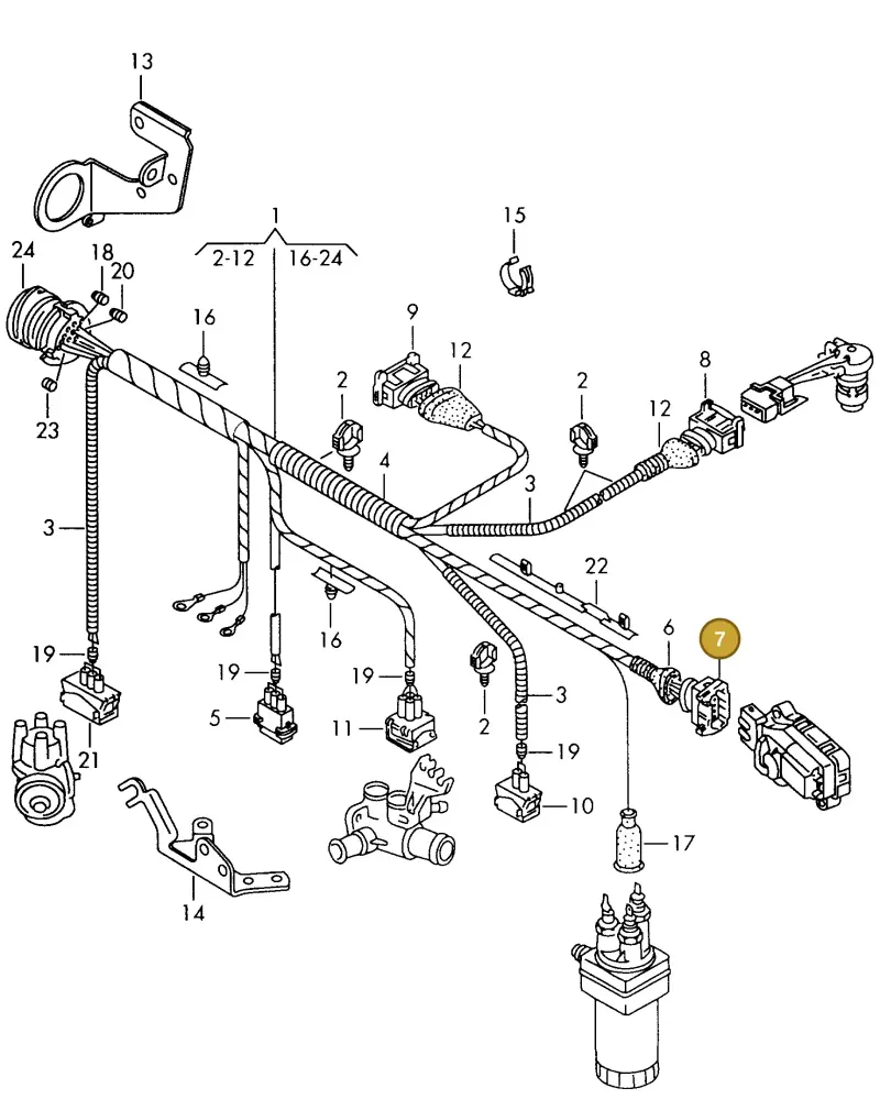 025906238B — Volkswagen POLO (1994-1999) diagram 158971020, position 7