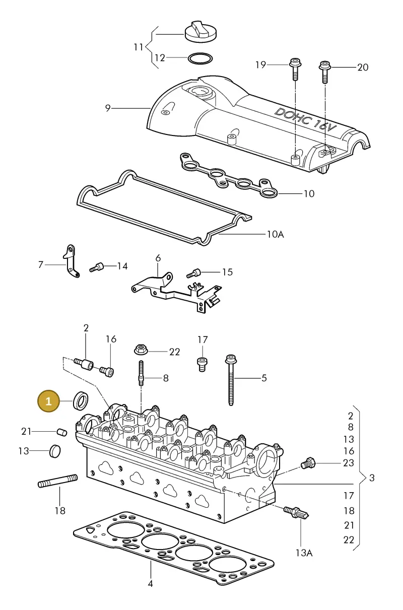 026103085E — Volkswagen NOVO GOL/SAVEIRO (1994-2002) diagram 303103400, position 1
