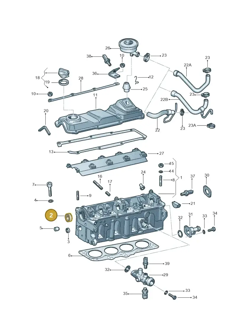 026103085E — Volkswagen GOL 2P/4P            M.06> (2005-) diagram 303103500, position 2