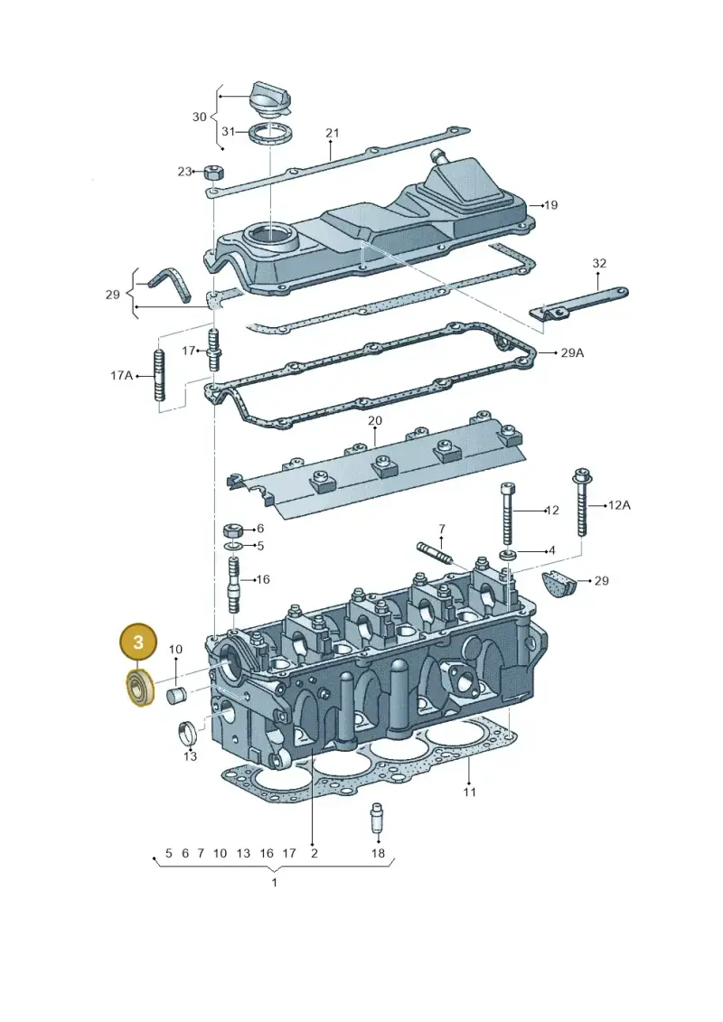 026103085F — Volkswagen Passat Var.syncro (1994-1996) diagram 118103350, position 3