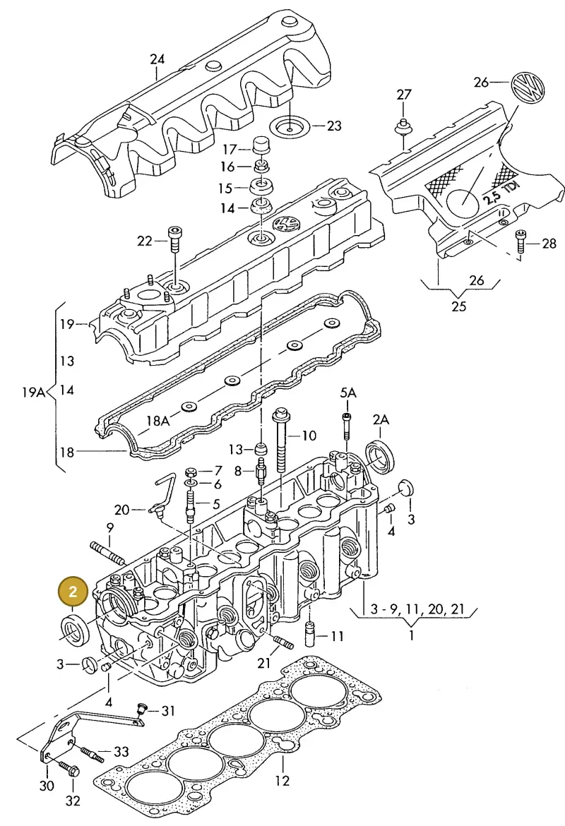 026103085F — Volkswagen LT, LT 4X4 (1996-2003) diagram 169103600, position 2