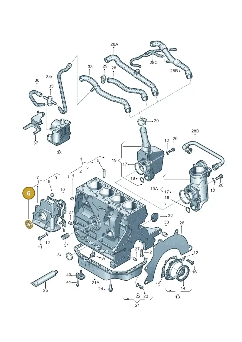 026103085F — Volkswagen POLO (1994-1999) diagram 231103050, position 6