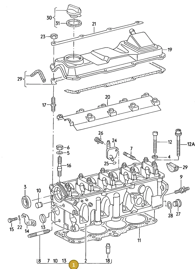 026103351Q — Volkswagen CADDY (1982-1992) diagram 043003000, position 1