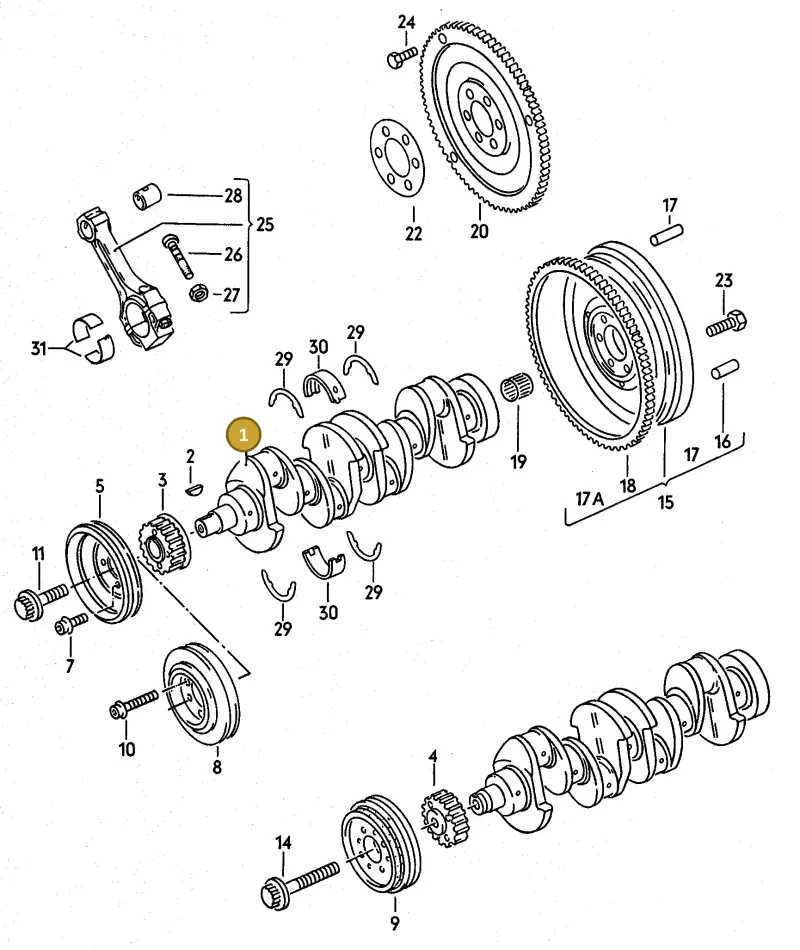 026105101F — Volkswagen Passat (1989-1991) diagram 084006000, position 1