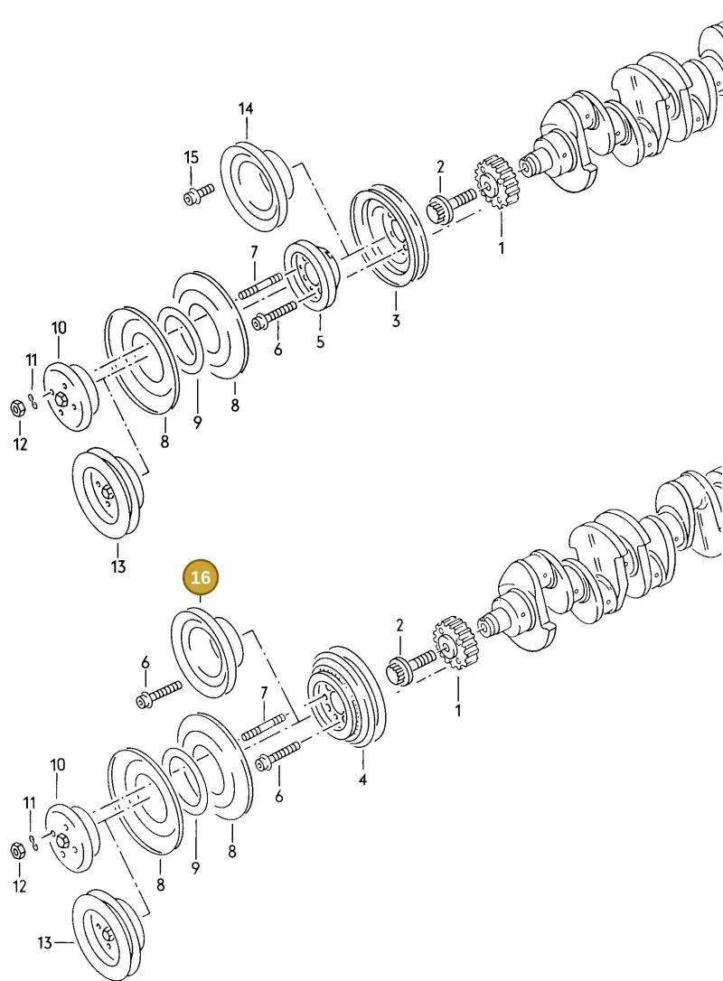 026105255D — Volkswagen Scirocco (1983-1989) diagram 008006200, position 16