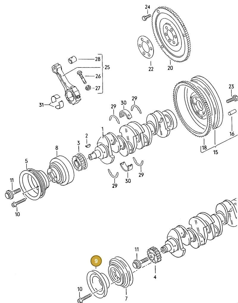 026105255D — Volkswagen Corrado (1989-1995) diagram 076006000, position 9