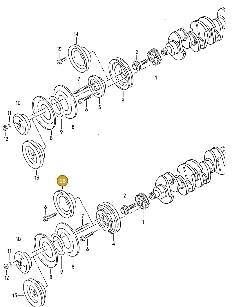 026105255D — Volkswagen Jetta                  89 (1988-1989) diagram 092006100, position 16