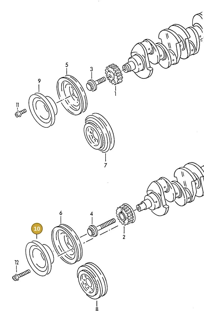 026105255D — Volkswagen Passat (1989-1991) diagram 110006100, position 10