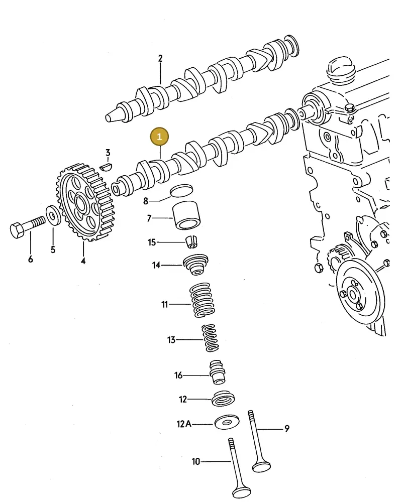 026109101A — Volkswagen Jetta                  87 (1986-1987) diagram 014012000, position 1