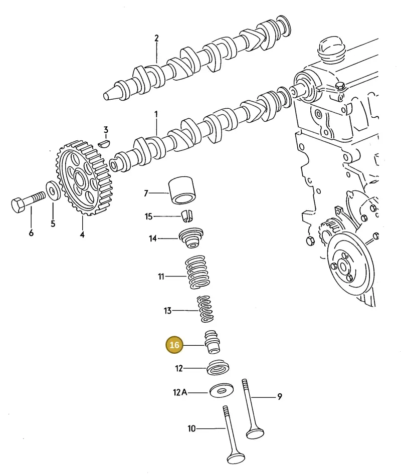 026109675 — Volkswagen Passat syncro (1991-1993) diagram 013012100, position 16